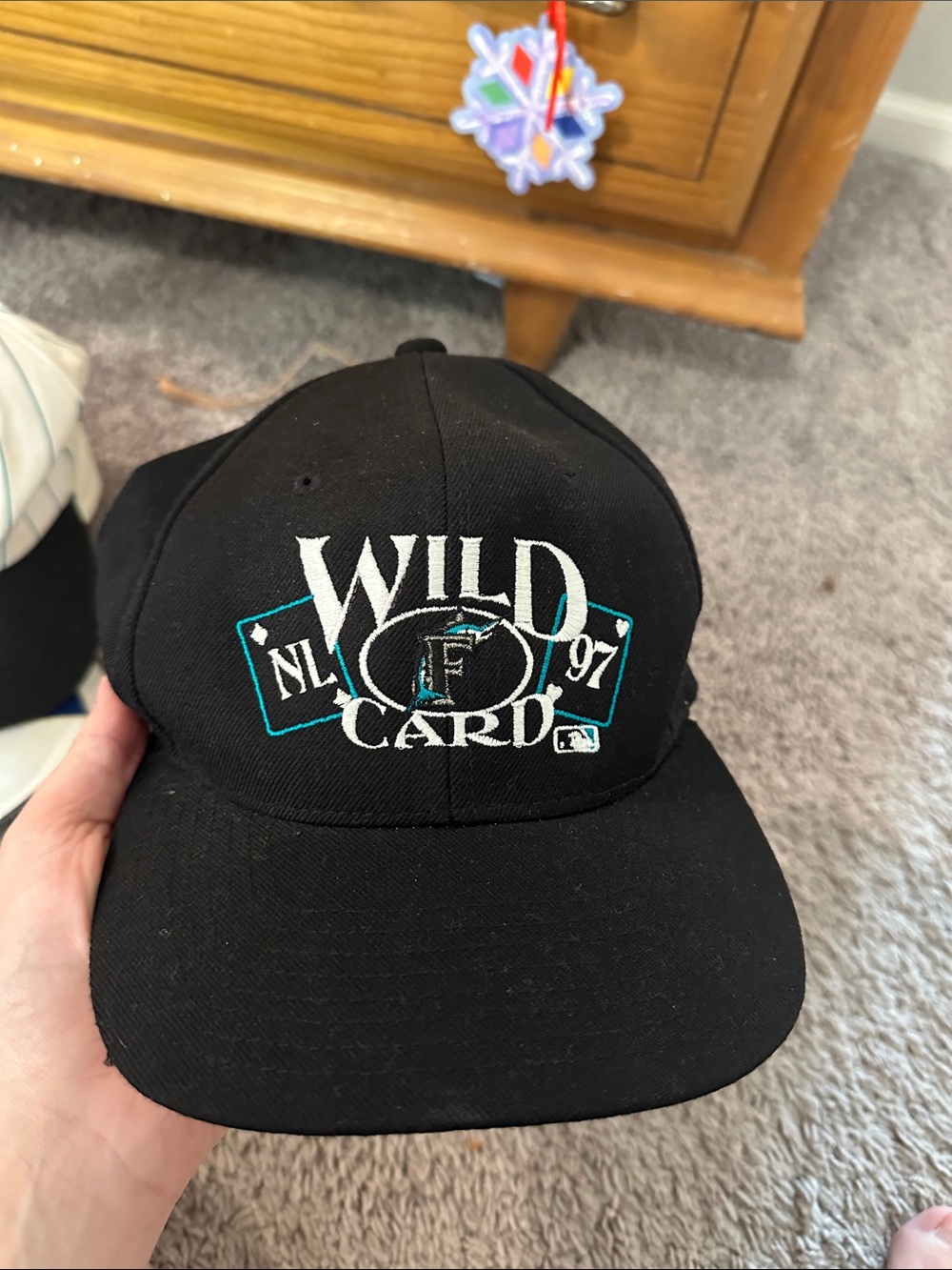 Wild Card '97 Black Baseball Cap Florida Marlins